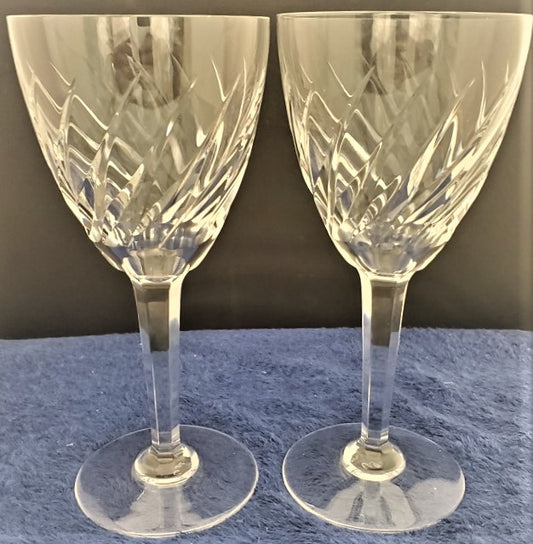 Set of 2 Val St. Lambert Gevaert Arlene Water Goblets
