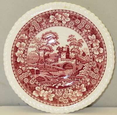 Set of 5 Spode Tower-Pink (Older Backstamp) Saucers for Flat Cup