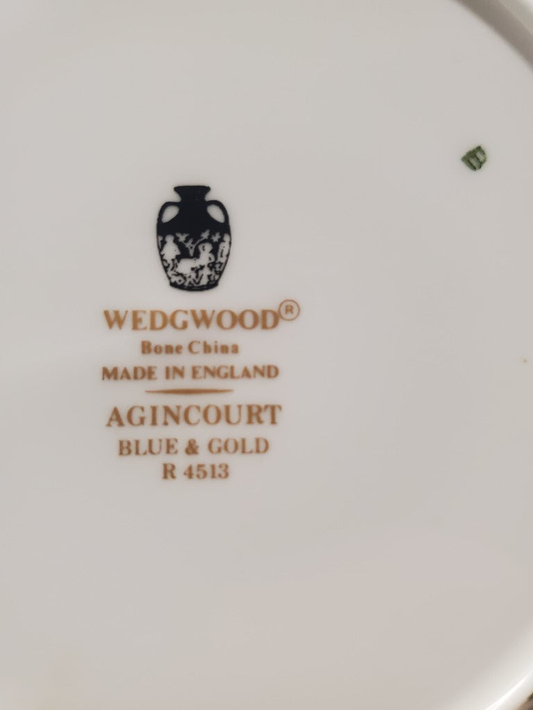 Set of 5 Wedgwood Agincourt Blue Green Bread & Butter Plates LK