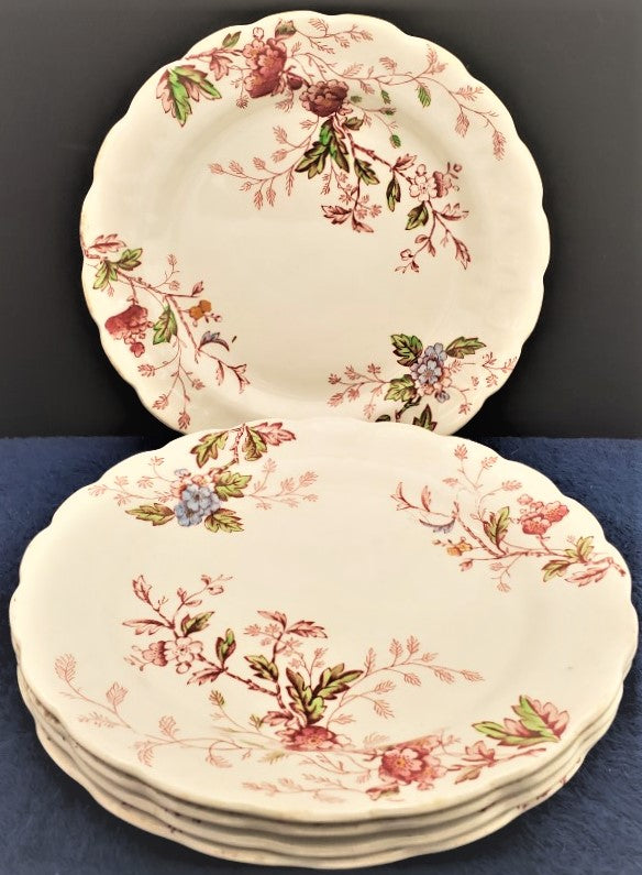 Set of 5 Booths Washingtom (Multicolor, Scalloped) Salad Plates – ClassicReplace