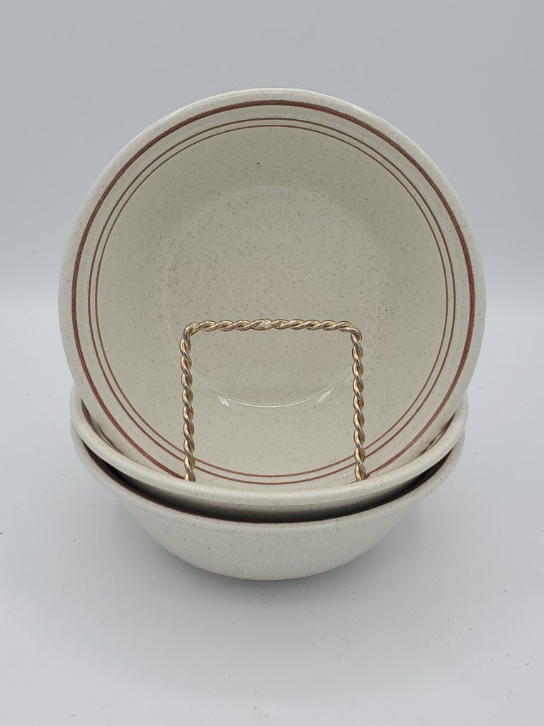 Set of 3 Royal Doulton Nutmeg Coupe Cereal Bowls LK
