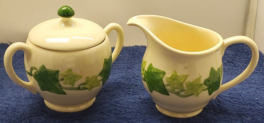 Franciscan Ivy Creamer & Sugar Bowl with Lid LK
