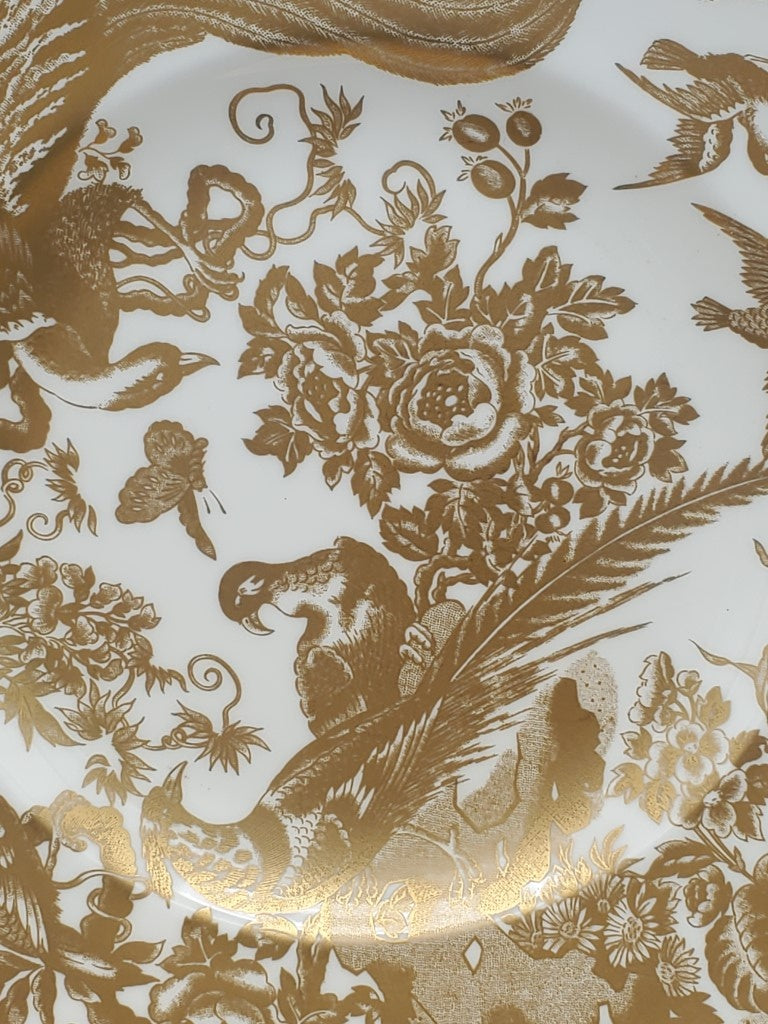 Set of 3 Royal Crown Derby Gold Aves Dinner Plates LK