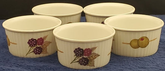 Set of 5 Royal Worcester Evesham Gold Ramekins