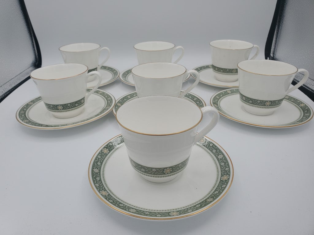 Set of 7 Royal Doulton Rondelay Cup & Saucer Sets LK