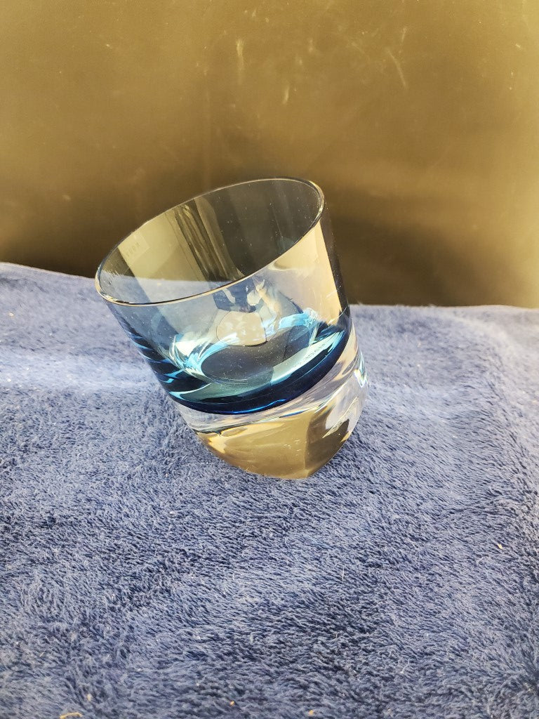 Nouvel Studios Multi-Color Rocks Facet Set of Four Glasses