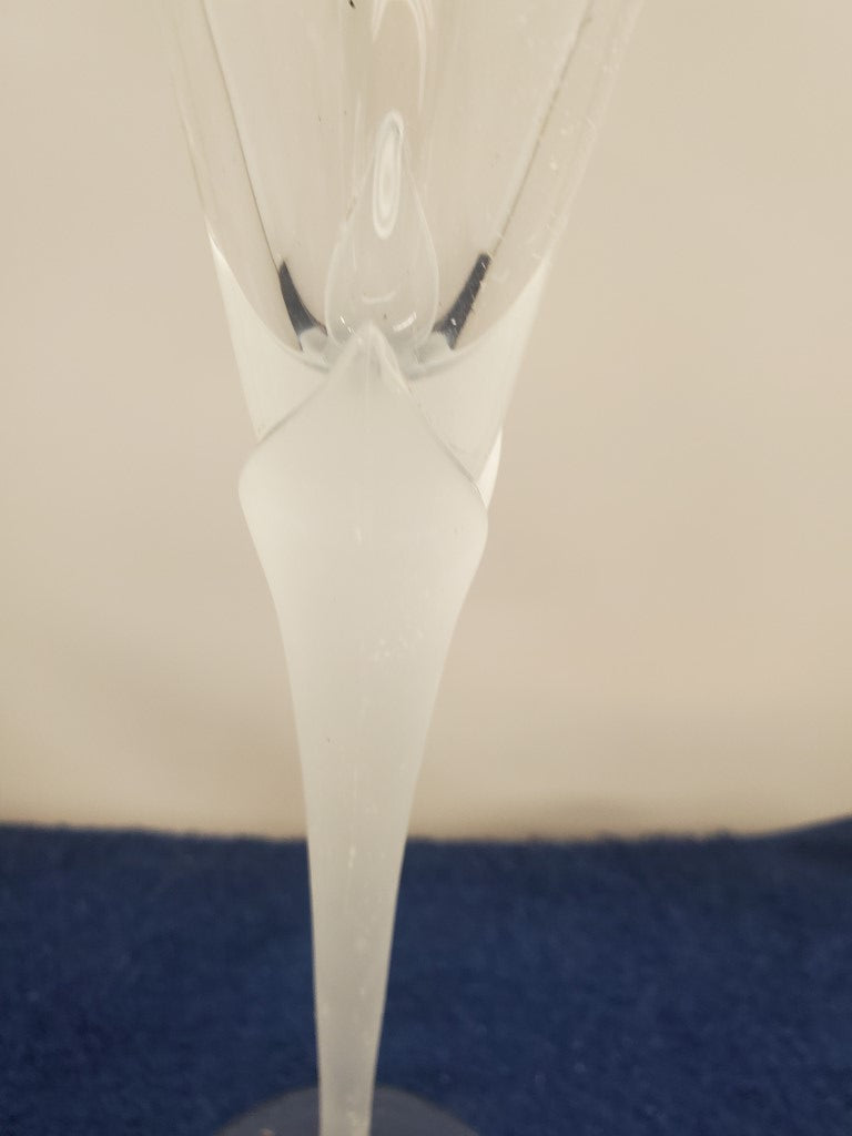 Mikasa Vogue Frost Fire Fluted Champagne Glass LK
