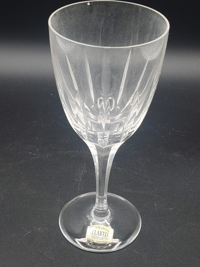 Set of 3 Atlantis Castelo (Cut) Wine Glasss LK