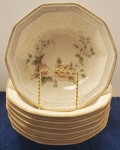 Set of 7 Mikasa Napoli Rim Soup Bowls LK