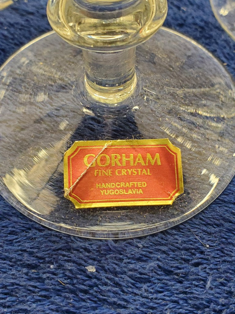 Set of 6 Gorham Crystal First Lady Water Goblets LK