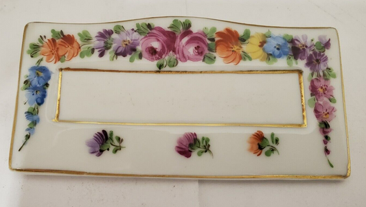 Set of 4 Dresden Porcelain Place Card Holder