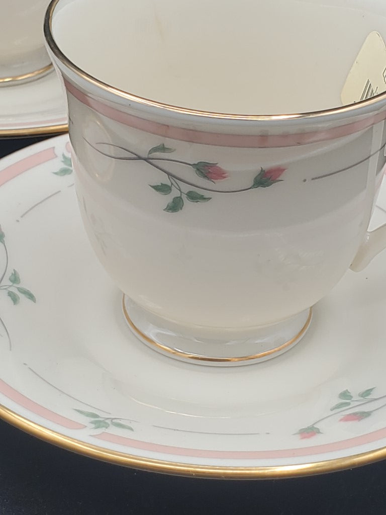 Set of 5 Lenox Rose Manor Cup & Saucer Sets LK