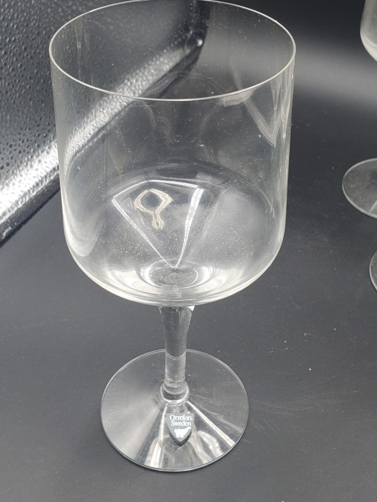 Set of 4 Orrefors Rhapsody Clear Tall Water Goblets LK