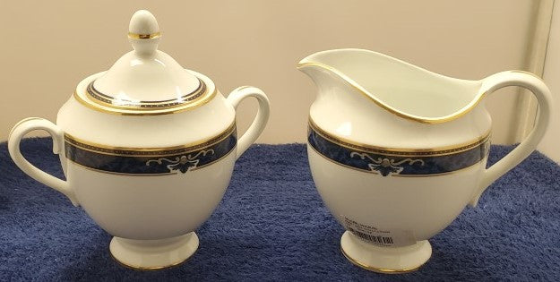 Wedgwood Chadwick Creamer with Sugar Bowl & Lid