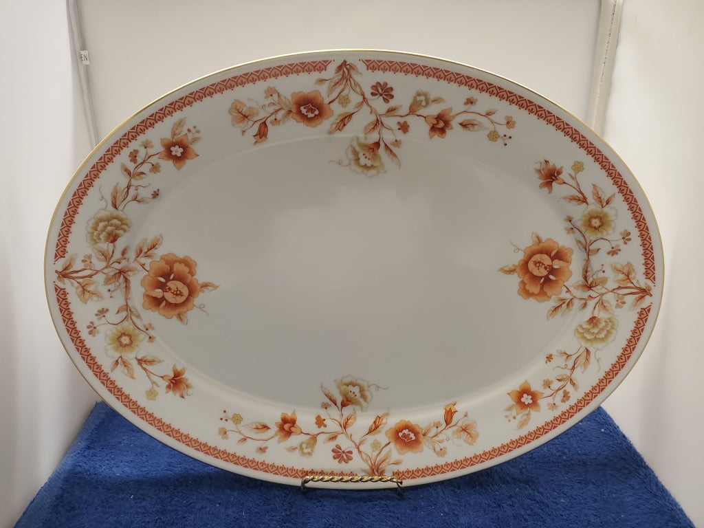 Oxford Lotus Garden 15" Oval Serving Platter LK