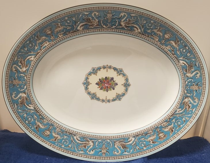 Wedgwood Florentine Turquoise (W2714) 13" Oval Serving Platter
