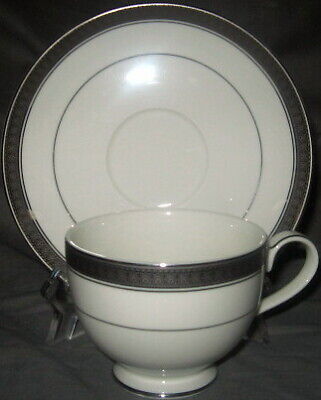 Set of 3 Mikasa Palatial Platinum Cup & Saucer Sets
