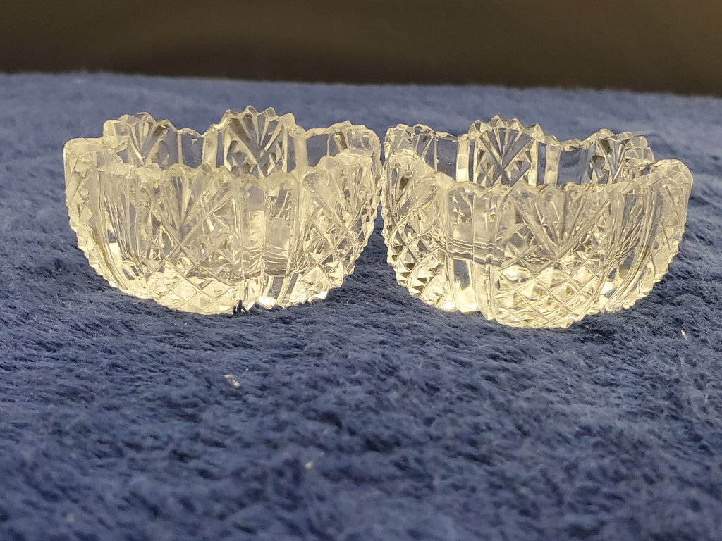 Set of 2 Unkown Unkown Crystal Salt Holders