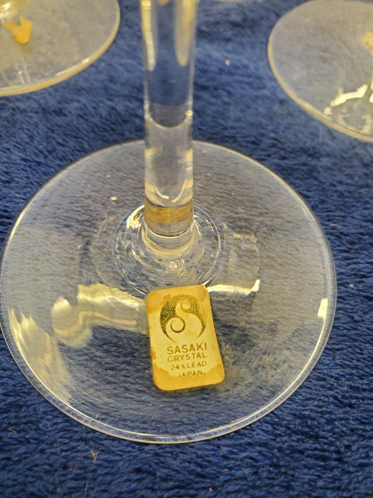 Set of 5 Sasaki Printemps Clear Goblets LK