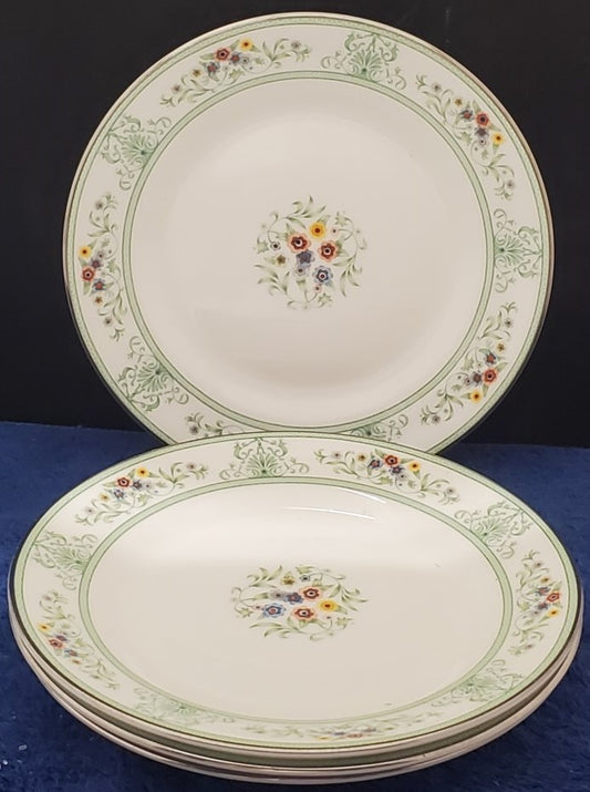 Set of 4 Wedgwood Agincourt Green Bread & Butter Plates LK
