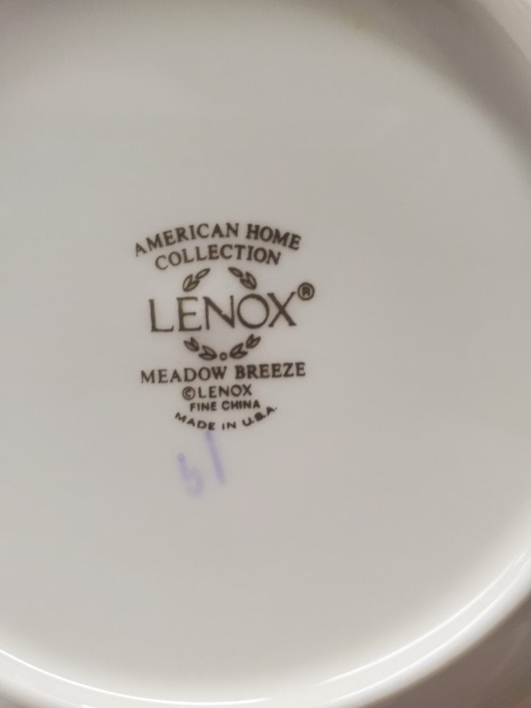 Set of 4 Lenox Meadow Breeze Rim Soup Bowls LK