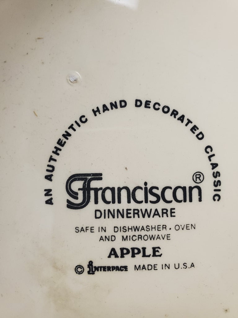 Set of 3 Franciscan (USA Backstamp) Apple Saucers LK