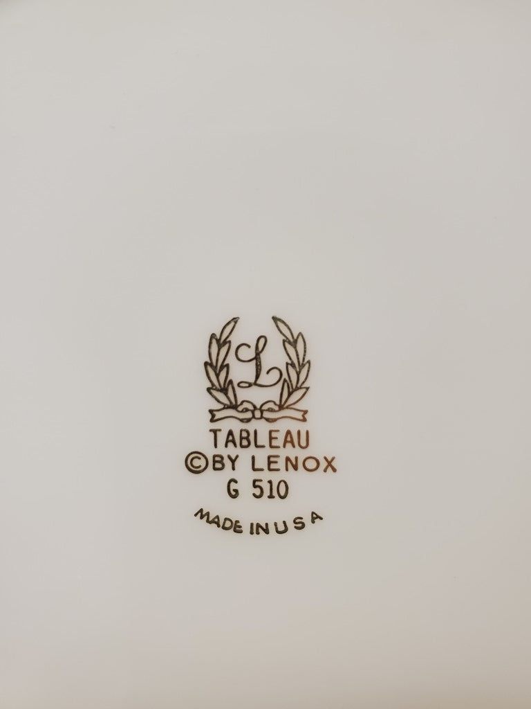 Set of 4 Lenox Tableau Dinner Plates LK