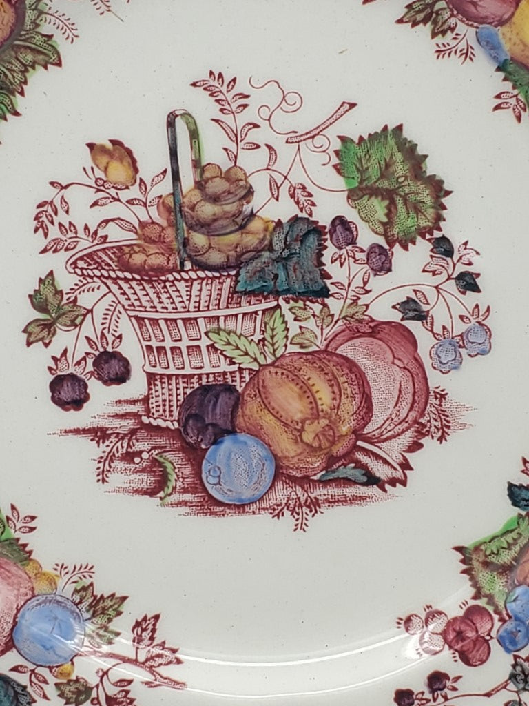 Set of 2 Mason's Fruit Basket Red Multicolor Salad Plates LK