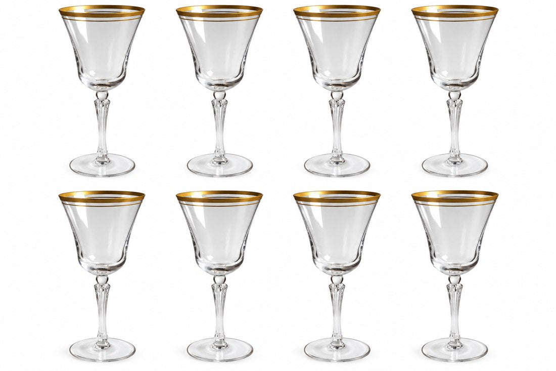 Set of 8 Gorham Theme Gold Water Goblets LK