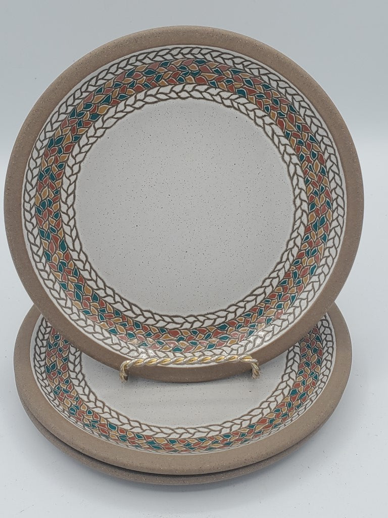 Set of 3 W R Midwinter Braid Dinner Plates LK