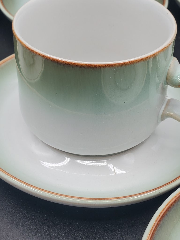 Set of 8 Denby Deauville Cup & Saucer Sets LK