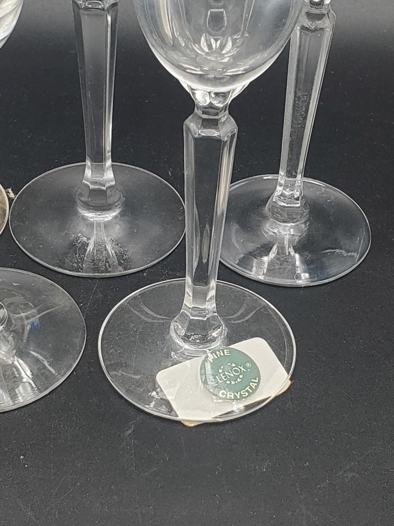 Set of 5 Lenox Federal Gold Champagne Flutes LK