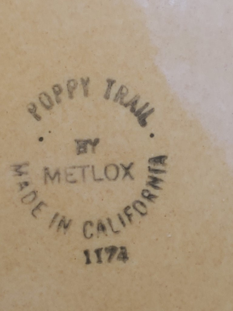 Set of 7 Metlox Poppytrail Vernon Carmel Salad Plates LK
