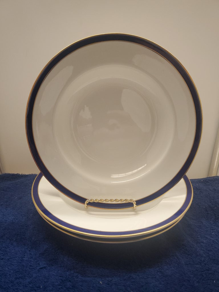 Set of 3 Spode Consul Cobalt Rim Soup Bowls LK