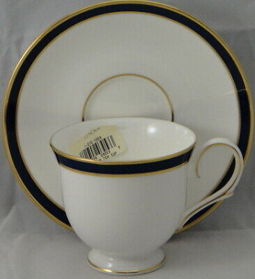 Set of 5 Lenox Federal Cobalt Cup & Saucers